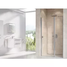 Ravak Chrome CSD2-110 zuhanyajtó fényes alumínium profillal és transparent üveggel a modern fürdőszobákba.