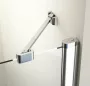 Ravak Chrome CSD2-120 zuhanyajtó szatén profilkerettel és transparent üveggel a modern fürdőszobákba.