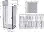 Ravak SmartLine SMSD2-90 (B) jobbos zuhanyajtó (króm-transparent) 0SP7BA00Z1