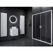   Ravak Blix II NBLDP4 zuhanyajtó átlátszó üveggel 120x195 cm, matt fehér profilszín 0YMG0E00Z1