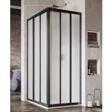   Ravak Supernova ASRV3-80 sarokbelépős zuhanykabin ajtó (fekete+Pearl) 15V403R211