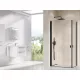 Ravak Chrome CRV1+CRV1 1/2 zuhanykabin ajtó 100x195 cm átlátszó üveggel, matt fekete profilszín 1QVA0301Z1