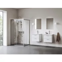   Ravak Blix II NBLRV2K+NBLRV2K 1/2 zuhanykabin ajtó 100x195 cm átlátszó üveggel, krómhatású profilszín 1XMA0C00Z1
