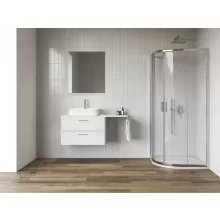   Ravak Blix II NBLCP4 íves zuhanykabin átlátszó üveggel 80x80x195 cm, krómhatású profilszín 3BM40C00Z1