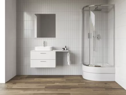 Ravak Blix II NBLCP4 Sabina csökkentett magasságú zuhanykabin 80x180 cm átlátszó üveg, krómhatású 3BM40C40Z1