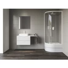   Ravak Blix II NBLCP4 Sabina csökkentett magasságú zuhanykabin 80x180 cm átlátszó üveg, matt fehér 3BM40E40Z1