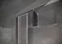 Ravak Nexty NSKK3-80 háromrészes negyedköríves zuhanykabin fehér profilkerettel és transparent üveggel, modern és praktikus fürdőszobai megoldás.