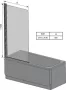 Ravak CVS1-80 kádparaván balos (fehér - transparent) 7QL40100Z1