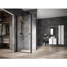   Ravak Nexty NPSS fix zuhanyfal 80x195 cm, átlátszó üveg, fekete keret 90O40300Z1