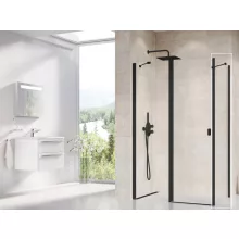   Ravak Chrome CPS fix zuhanyfal 100x195 cm átlátszó üveggel, matt fekete profilszín 9QVA0300Z1