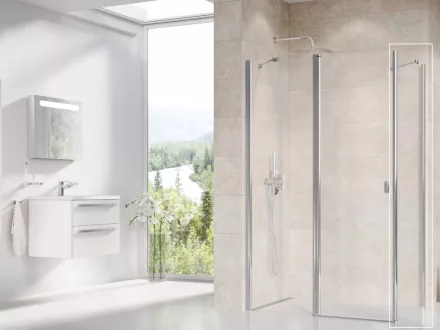 Ravak Chrome CPS-80 zuhanyfal krómhatású-Transparent 9QV40C00Z1