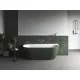 Ravak Freedom Wall Tec falhoz illeszthető akril kád 1700x870 mm fehér/grey green, fehér lefolyóval CE31200000