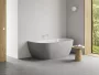 Ravak Freedom Wall Tec falhoz illeszthető akril kád 1700x870 mm fehér/smoke grey, fehér lefolyóval CE31500000