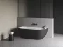 Ravak Freedom Wall Tec falhoz illeszthető akril kád 1700x870 mm fehér/fekete, fekete lefolyóval CE31700000