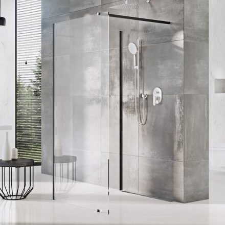 Ravak Walk-In Corner zuhanykabin 110/80 (fekete-Transparent) GW1CD4300Z1