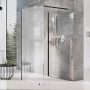 Ravak Walk-In Corner zuhanykabin 110/80 (fekete-Transparent) GW1CD4300Z1