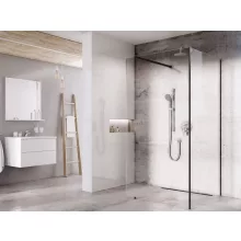   Ravak Walk-In Corner zuhanykabin 110/80 (fekete-Transparent) GW1CD430SZ1