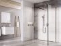 Ravak Walk-In Corner zuhanykabin 110/80 (fekete-Transparent) GW1CD430SZ1