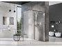 Ravak Walk-In Corner zuhanykabin 110/80 (fekete-Transparent) GW1CD430SZ1