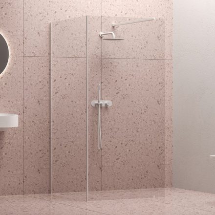 Ravak Walk-In Corner zuhanykabin 110/80 (fehér-Transparent) GW1CD4E00Z1