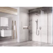   Ravak Walk-In Corner zuhanykabin 120/90 (fényes alu - Transparent) GW1CG7C0SZ1