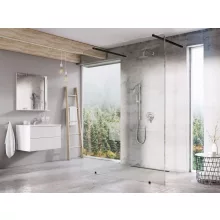   Ravak Walk-In Free 150 zuhanyfal (Transparent) fekete GW9FP030SZ1
