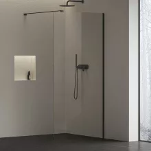  Ravak Walk-In Air Wall 90 zuhanyfal (fekete+Transparent) GW9W70300Z1C