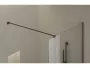 Ravak Walk-In Air Wall 90 zuhanyfal átlátszó üveggel és merevítővel, matt fekete profilszín GW9W70300Z1