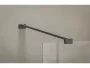 Ravak Walk-In Air Wall 90 zuhanyfal átlátszó üveggel és merevítővel, matt fekete profilszín GW9W70300Z1