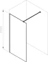 Ravak Walk-In Air Wall 90 zuhanyfal átlátszó üveggel és merevítővel, matt fekete profilszín GW9W70300Z1