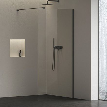 Ravak Walk-In Air Wall 100 zuhanyfal (fekete+Transparent) GW9WA0300Z1C