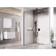   Ravak Walk-In Wall 130 zuhanyfal (fekete-Transparent) GW9WJ030SZ1