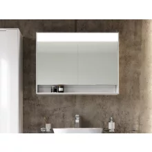   Ravak MC Step 1000 tükrös szekrény LED világítással 100x74 cm, fehér X000001421