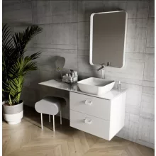   Ravak Strip fehér fürdőszobai tükör 60x70 cm, világítással X000001566