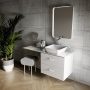 Ravak Strip fehér fürdőszobai tükör 80x70 cm, világítással X000001567