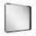 Ravak Strip fekete fürdőszobai tükör 80x70 cm, világítással X000001571
