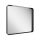 Ravak Strip fekete fürdőszobai tükör 90x70 cm, világítással X000001572