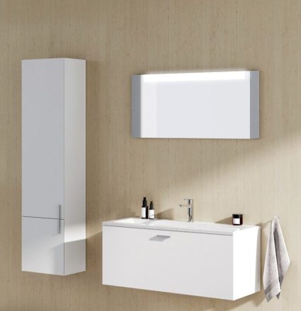 Ravak Clear II SB 400 fali magas szekrény, balos / fényes fehér X000001649