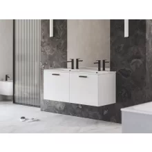   Ravak SD Chrome II 1200 mosdó alatti szekrény fekete fogantyúval, fényes fehér X000001747