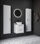 Ravak Balance II fürdőszobai magas szekrény 40x160x17,5 cm fehér X000001816