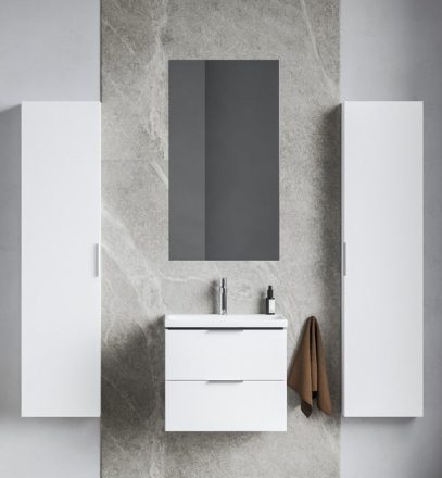 Ravak Comfort II SB 400 fali magas szekrény fogantyú nélkül, fényes fehér X000001820