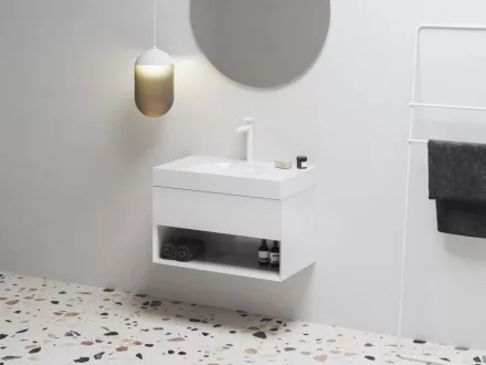 Ravak SD Lite 80 fürdőszobai szekrény mosdó alá, fényes fehér X000001861