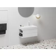   Ravak SD Lite 80 fürdőszobai szekrény mosdó alá, balos/fényes fehér X000001873