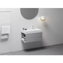   Ravak SD Lite 80 fürdőszobai szekrény mosdó alá, balos/smoke grey X000001877