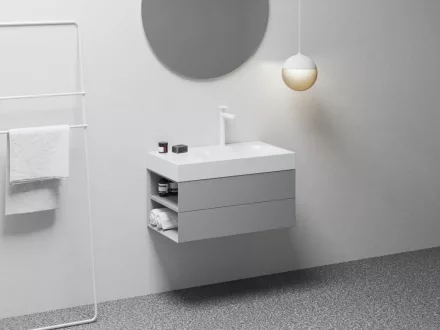 Ravak SD Lite 80 fürdőszobai szekrény mosdó alá, balos/smoke grey X000001877