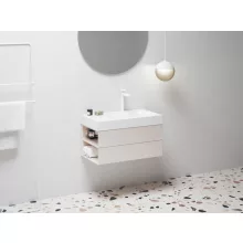  Ravak SD Lite 80 fürdőszobai szekrény mosdó alá, balos/alabaster pink X000001878