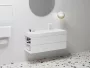 Ravak SD Lite 120 fürdőszobai szekrény mosdó alá, balos/fényes fehér X000001879