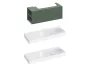 Ravak SD Lite 120 fürdőszobai szekrény mosdó alá, balos/grey green X000001882