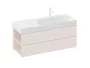 Ravak SD Lite 120 fürdőszobai szekrény mosdó alá, balos/alabaster pink X000001884