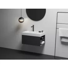  Ravak SD Lite 80 fürdőszobai szekrény mosdó alá, jobbos/matt fekete X000001886